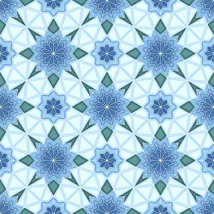 Symbolic Geometric Image Prints: Islamic geometric seamless vector pattern