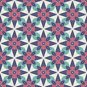 Deserted Building Architecture Prints: Islamic geometric seamless vector pattern