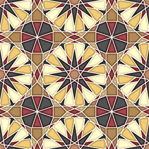Deserted Building Architecture Prints: Islamic geometric seamless vector pattern
