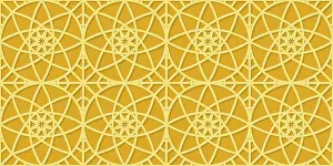 Classic Islamic Decoration Prints: Islamic gold ornament vector seamless pattern