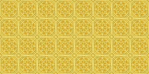Classic Islamic Decoration Prints: Islamic gold ornament vector seamless pattern