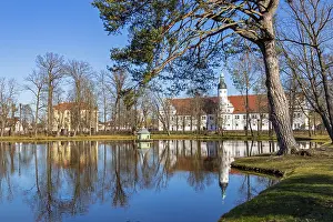 Waterfront Landscape Photography Prints: Island pond Zabeltitz
