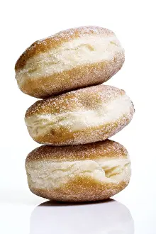 Prints of Three jam donuts, stacked Essen Prints: Three Jam Donuts Print