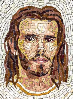 Christian Iconography Prints: Jesus in a recent mosaic made with ancient techniques
