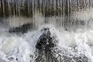 Waterfall Landscape Photography Prints: The jets of water falling on rocks