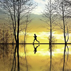 Deserted Jogging Route Prints: Jogging