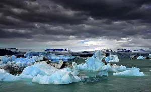 Prints of Jokulsarlon, Iceland, lagoon, glacier lake, iceberg, icebergs, landscape, ice, cold, lake, nature, south coast Jkulsarlon, Iceland, lagoon, glacier lake, iceberg, icebergs, landscape, ice, cold Lake Prints: Jökulsárlón Glacier Lake Print - Iceland's South Coast