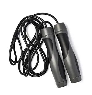Studio Shot Prints: Jumping rope on white background
