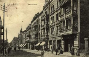 Eastern European Street Scene Prints: KaiserstraBe in Konigshutte