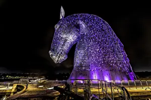 The Kelpies Prints: The Kelpies 30-metre-high Horse-Head Sculptures Print