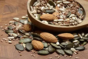 Almond Kernels Prints: Kernels in ladle, kernel mix of almond kernels