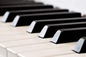 Black And White Music Instrument Prints: Keyboard