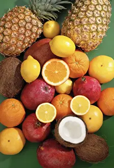 Fruit Photography Prints: Several kinds of fruit: pineapple
