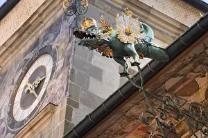 Central Europe Decorative Item Prints: Kite as an art object on a building