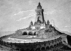German Monuments Prints: The Kyffhaeuser Monument, Kyffhaeuserdenkmal