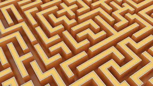 Top Down View Image Prints: Labyrinth, 3D illustration