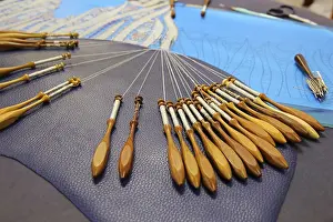 Traditional Handicrafts Prints: Lace making