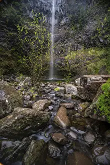 Tropical Rainforest Photography Prints: Lagoa do Vento with Upper Risco Waterfall