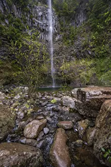 Tropical Rainforest Landscape Photo Prints: Lagoa do Vento with Upper Risco Waterfall