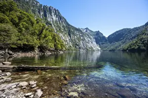 Exterior Mountain Photography Prints: Laguna Triángulo with reflection between mountains
