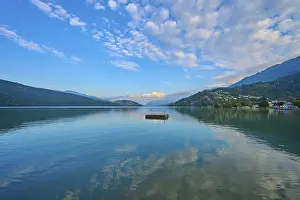 Lake Millstatt Reflection Prints: Lake, reflection, bathing raft