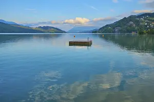 Carinthia Landscape Photography Prints: Lake, reflection, bathing raft