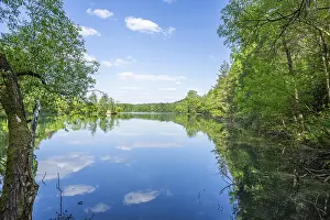 Lake With No People Prints: Lake with reflection of the landscape
