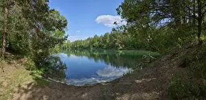 German Water Body Prints: Lake with reflection of the landscape