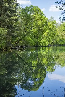 European Lake Reflection Prints: Lake with reflection of the landscape