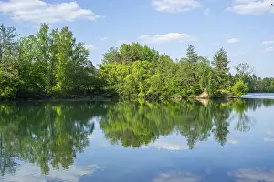 Bavaria Lake Prints: Lake with reflection of the landscape