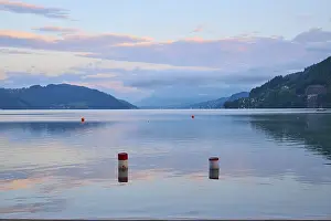 Lake Millstatt Reflection Prints: Lake, reflection, sky, clouds, twilight