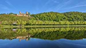 Deserted Castle Fortress Prints: Landscape with castle and trees