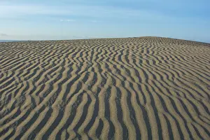 No People Travel Photos Prints: Landscape with sand pattern and blue sky
