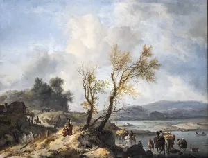 Oil On Canvas Art Piece Prints: Landscape with a Sandy Path, Philips Wouwerman