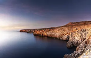Atmospheric Evening Mood Prints: Landscape view of cliffs