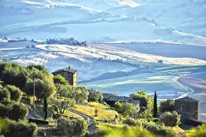 Tuscany UNESCO Site Prints: Landscape view of Val d'Orcia