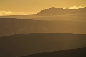 Desolate European Landscapes Prints: Langjokull in the evening light