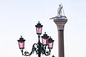 Tourist Attraction Europe Prints: Lantern and column of St. Theodor