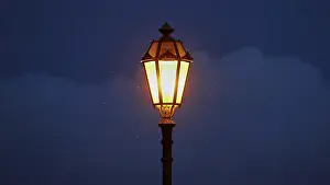 Lipari Islands Tourist Attraction Prints: Lantern in front of a dark sky