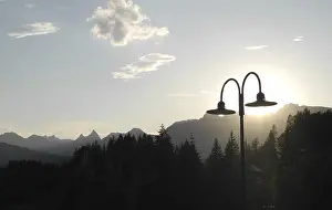 Austria High Mountains Prints: Lantern, lamp, sun, back light