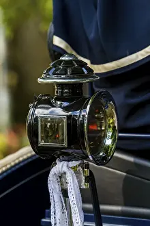 Vintage Transportation Prints: Lantern on an old carriage