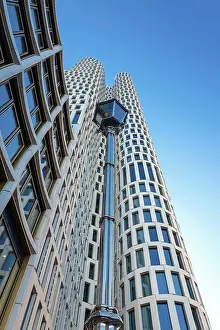 Berlin Skyscraper Prints: Lantern in front of skyscraper Upper West
