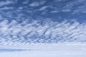 Fleecy Cloud Formations Prints: Large altocumulus clouds, Germany