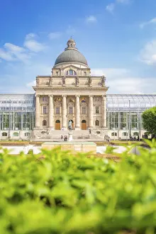 Munich Architecture Prints: Large building with dome and columns