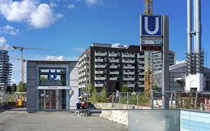 Hamburg Germany Prints: Large construction site at Uberseequartier