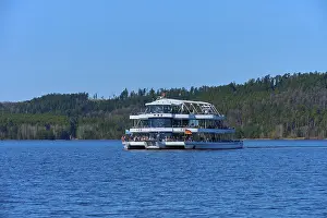 Southern Germany Lakeside Scenery Prints: Large excursion boat, MS Brombachsee
