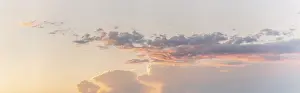 Sunset In Western Europe Prints: Large pink cloud at sunset in spring