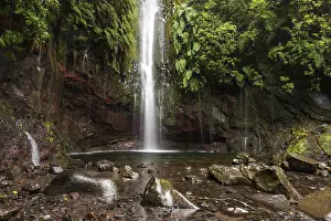 Madeira Waterfall Prints: A large waterfall