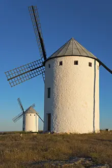 Windmill Spain Prints: Large windmill in the sunlight with another one in the background