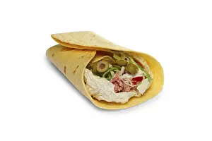 Pita Bread Prints: Layout for menu. Pita bread stuffed with beef